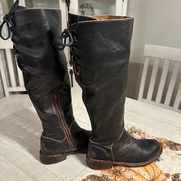 Bed Stü Black Manchester Lace-up Ankle-zip Boots EUC Size 8.5 fits like 9! - Picture 4 of 11